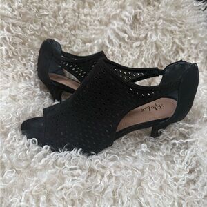 Style & Co. Black Perforated Heels